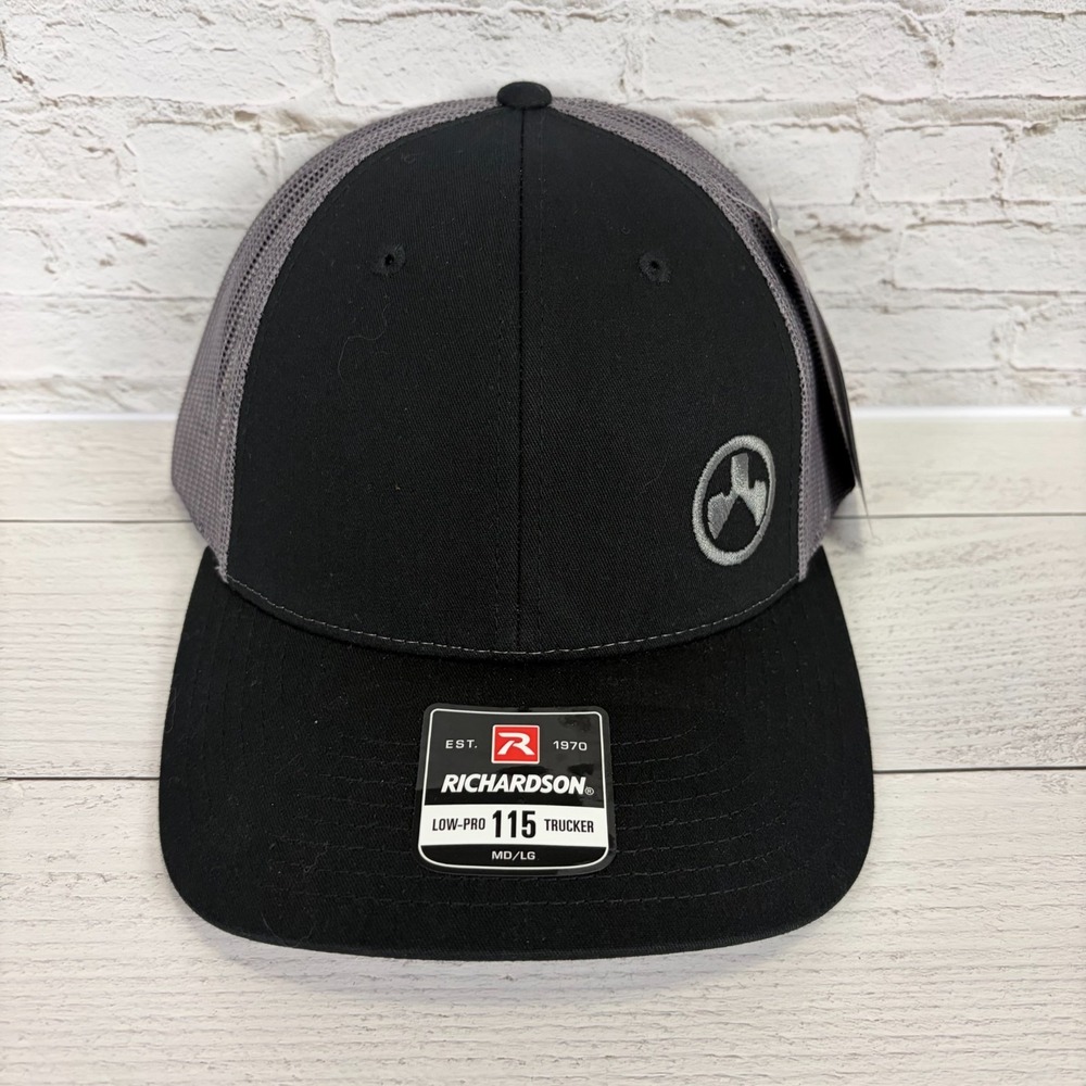 MAGPUL Icon Logo Hat Cap Size MD/LG Black Gray Low-Pro Mesh SnapBack NEW